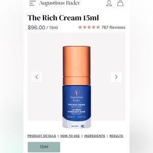 Augustinus Bader The Rich Cream 15ml (New)